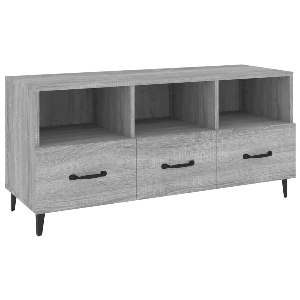 TV staliukas Televizoriaus spintelė, pilka ąžuolo, 102x35x50cm, mediena