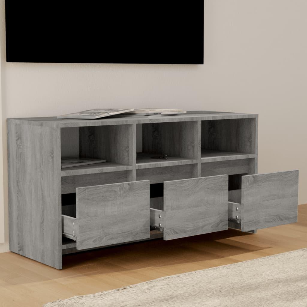 TV staliukas Televizoriaus spintelė, pilka ąžuolo, 102x37,5x52,5cm, MDP