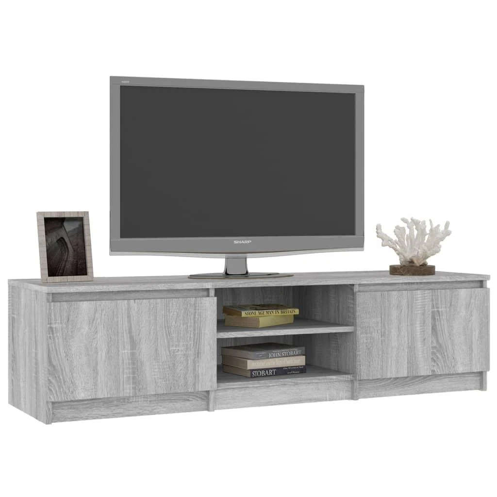 TV staliukas Televizoriaus spintelė, pilka ąžuolo, 140x40x35,5cm, mediena