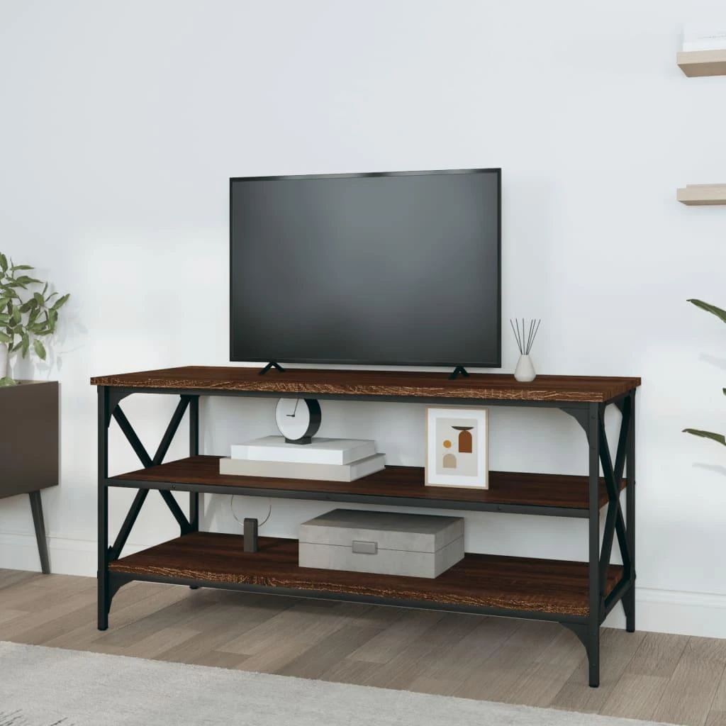 TV staliukas Televizoriaus spintelė, ruda ąžuolo, 100x40x50cm, mediena
