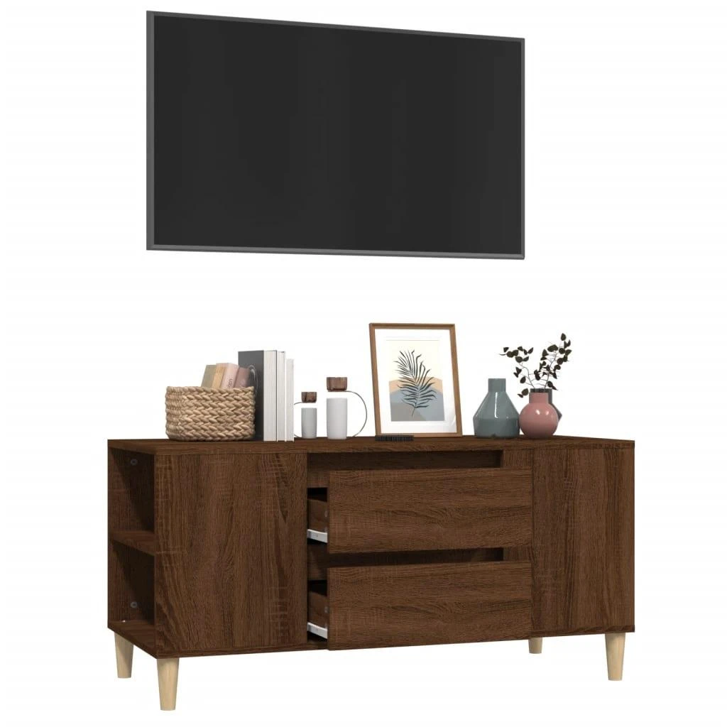 TV staliukas Televizoriaus spintelė, ruda ąžuolo, 102x44,5x50cm, mediena