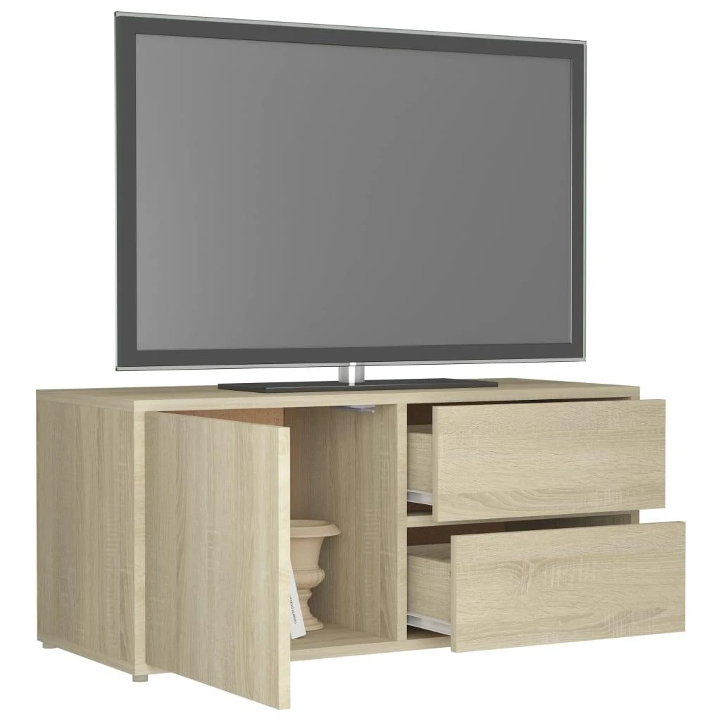 TV staliukas Televizoriaus spintelė, ąžuolo, 80x34x36cm, apdirbta mediena