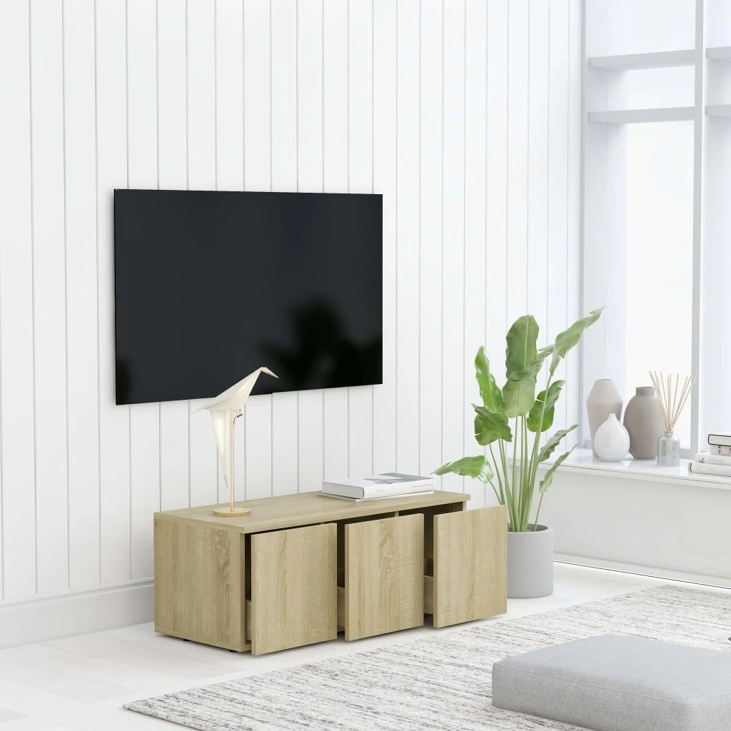 TV staliukas Televizoriaus spintelė, ąžuolo, 80x34x30cm, apdirbta mediena