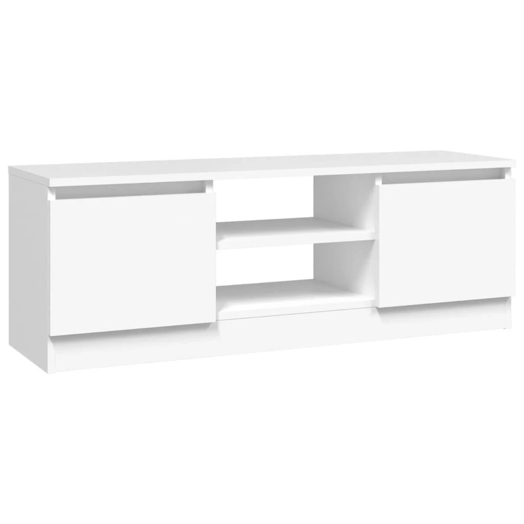 TV staliukas Televizoriaus spintelė su durelėmis, balta, 102x30x36cm