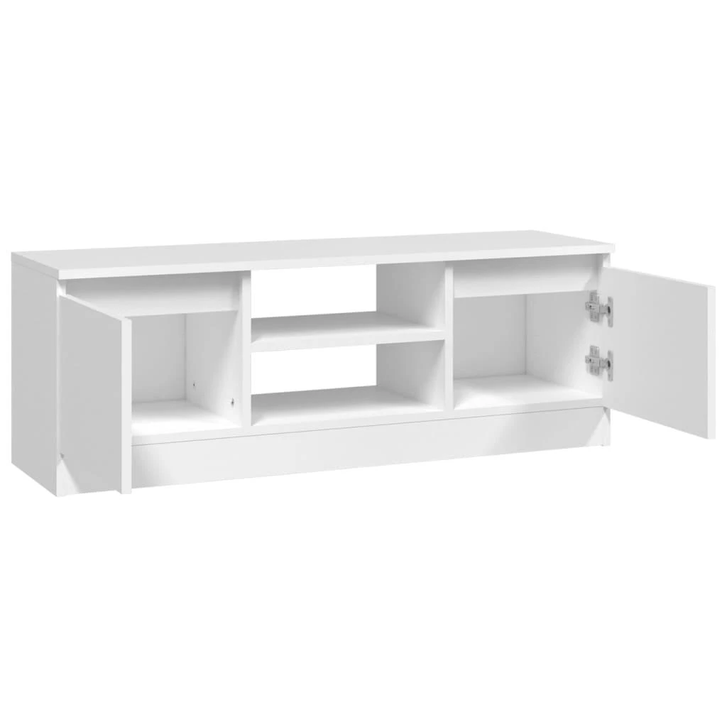 TV staliukas Televizoriaus spintelė su durelėmis, balta, 102x30x36cm