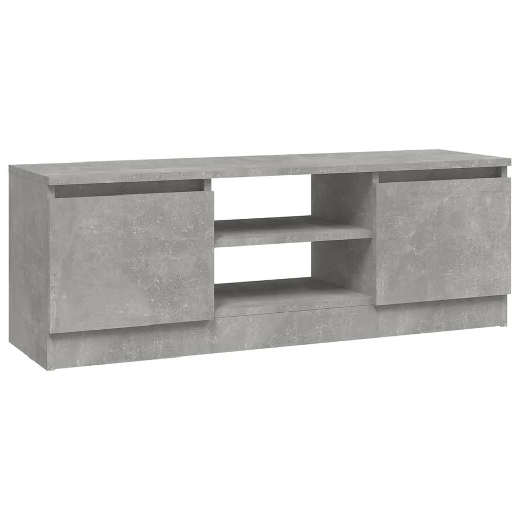 TV staliukas Televizoriaus spintelė su durelėmis, betono pilka, 102x30x36cm