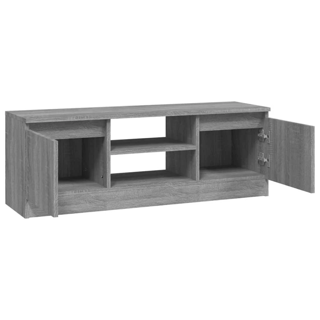 TV staliukas Televizoriaus spintelė su durelėmis, pilka ąžuolo, 102x30x36cm
