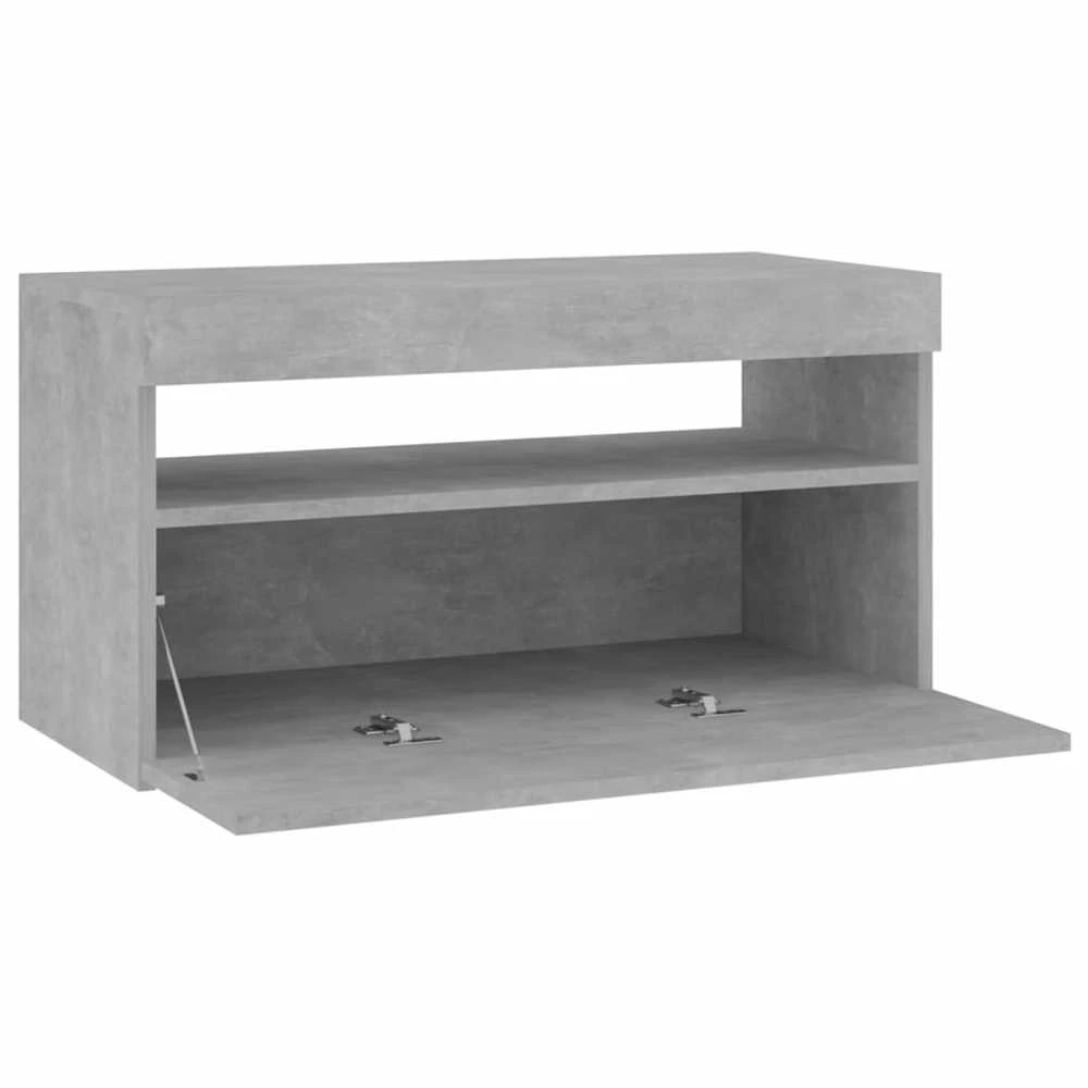 TV staliukas Televizoriaus spintelė su LED apšvietimu, betono, 75x35x40cm