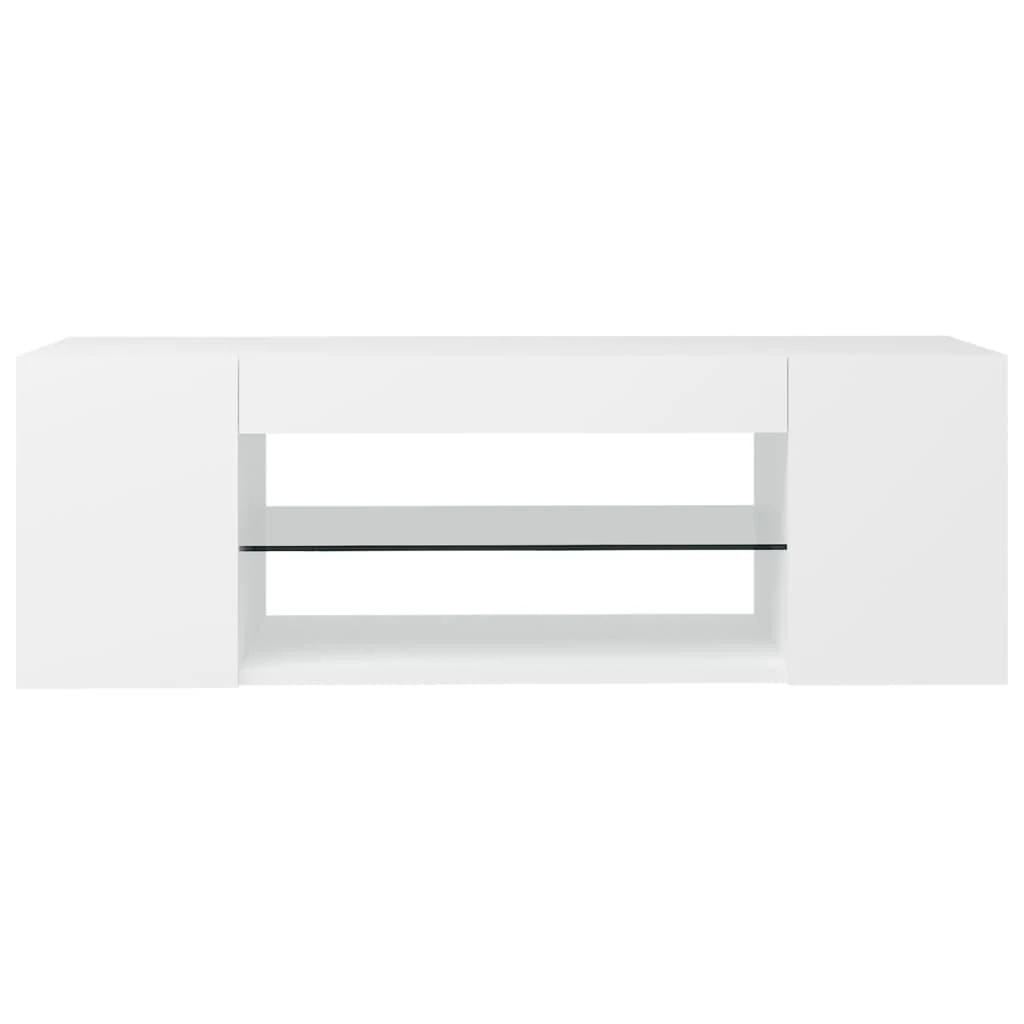 TV staliukas Televizoriaus spintelė su LED apšvietimu, balta, 90x39x30cm