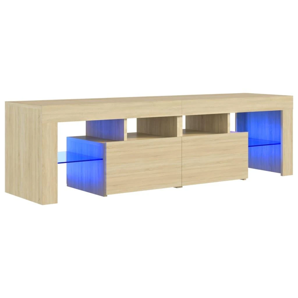 TV staliukas Televizoriaus spintelė su LED, sonoma ąžuolo, 140x36,5x40cm