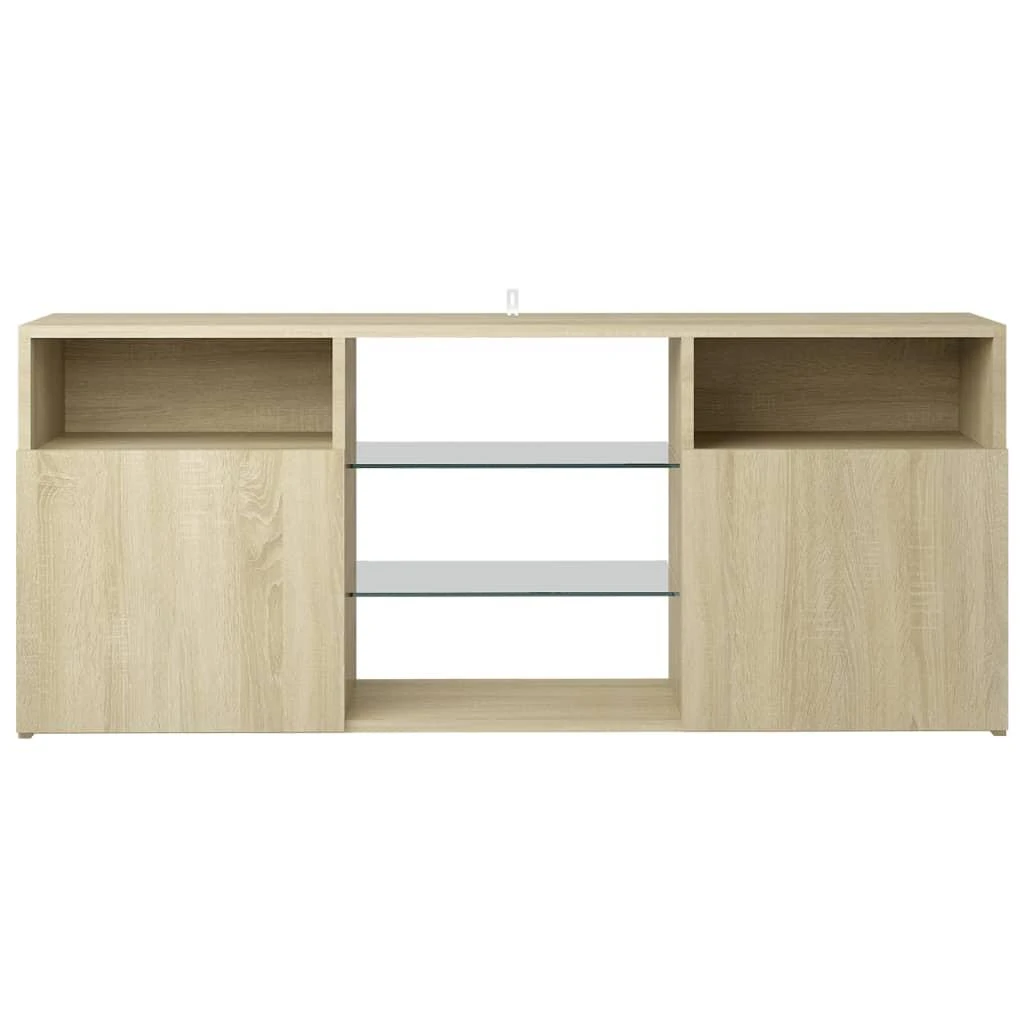 TV staliukas Televizoriaus spintelė su LED apšvietimu, ąžuolo, 120x30x50cm