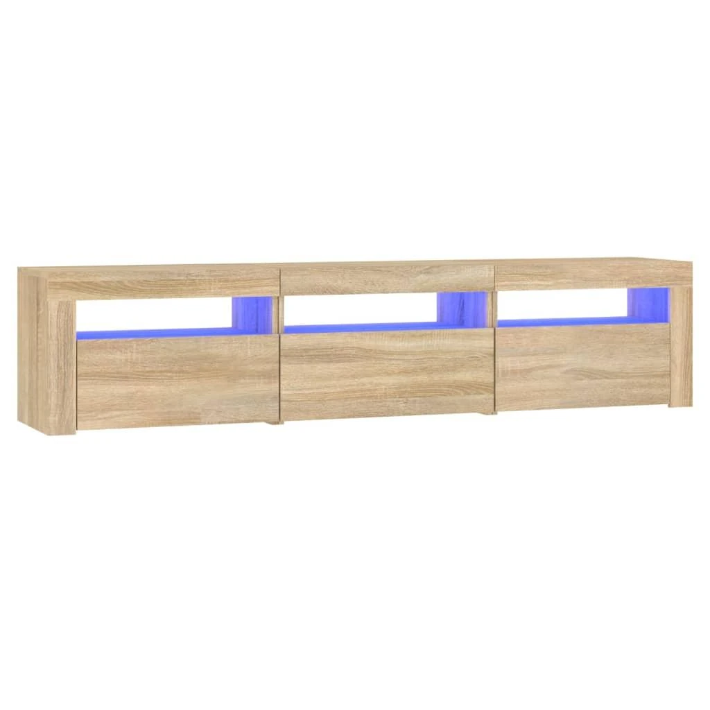 TV staliukas Televizoriaus spintelė su LED apšvietimu, ąžuolo, 180x35x40cm