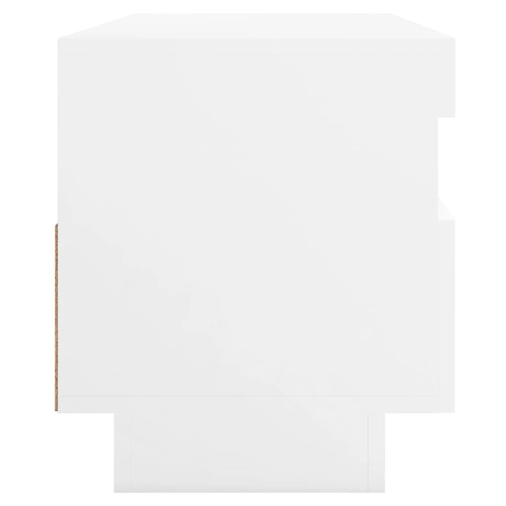 TV staliukas Televizoriaus spintelė su LED apšvietimu, balta, 100x35x40cm