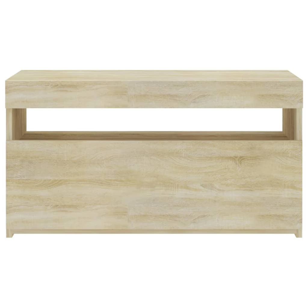 TV staliukas Televizoriaus spintelė su LED apšvietimu, ąžuolo, 75x35x40cm