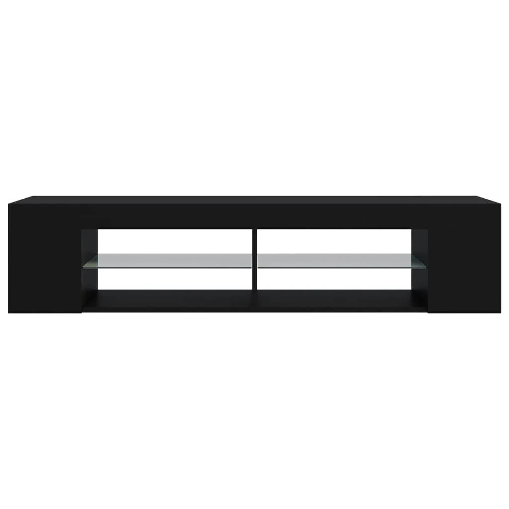 TV staliukas Televizoriaus spintelė su LED apšvietimu, juoda, 135x39x30cm