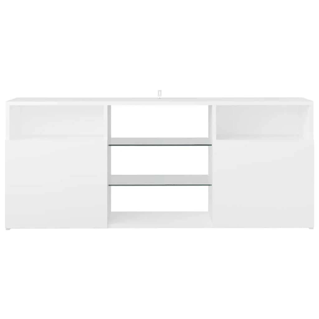TV staliukas Televizoriaus spintelė su LED apšvietimu, balta, 120x30x50cm