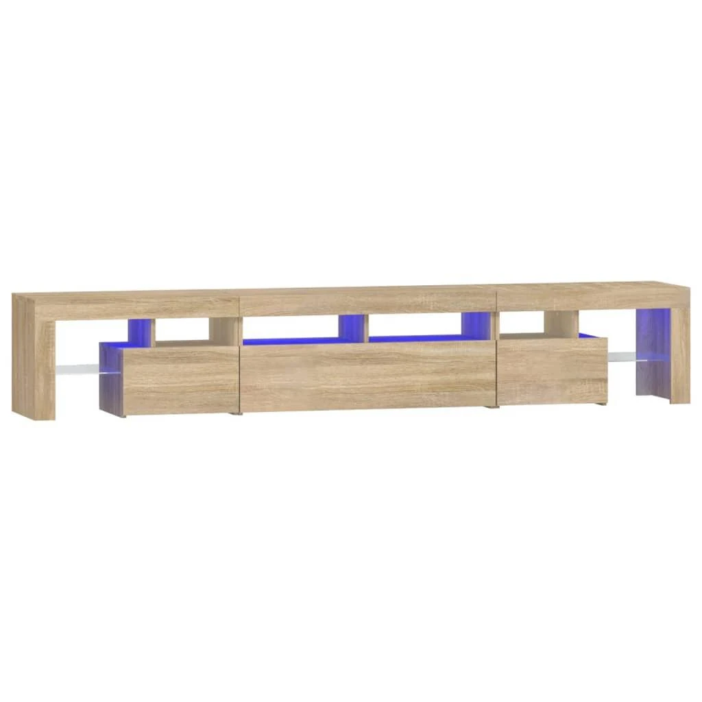 TV staliukas Televizoriaus spintelė su LED apšvietimu, ąžuolo, 230x36,5x40cm