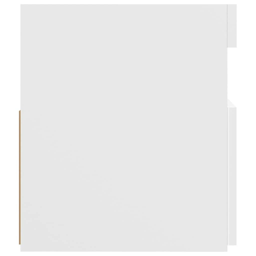 TV staliukas Televizoriaus spintelė su LED apšvietimu, balta, 90x35x40cm
