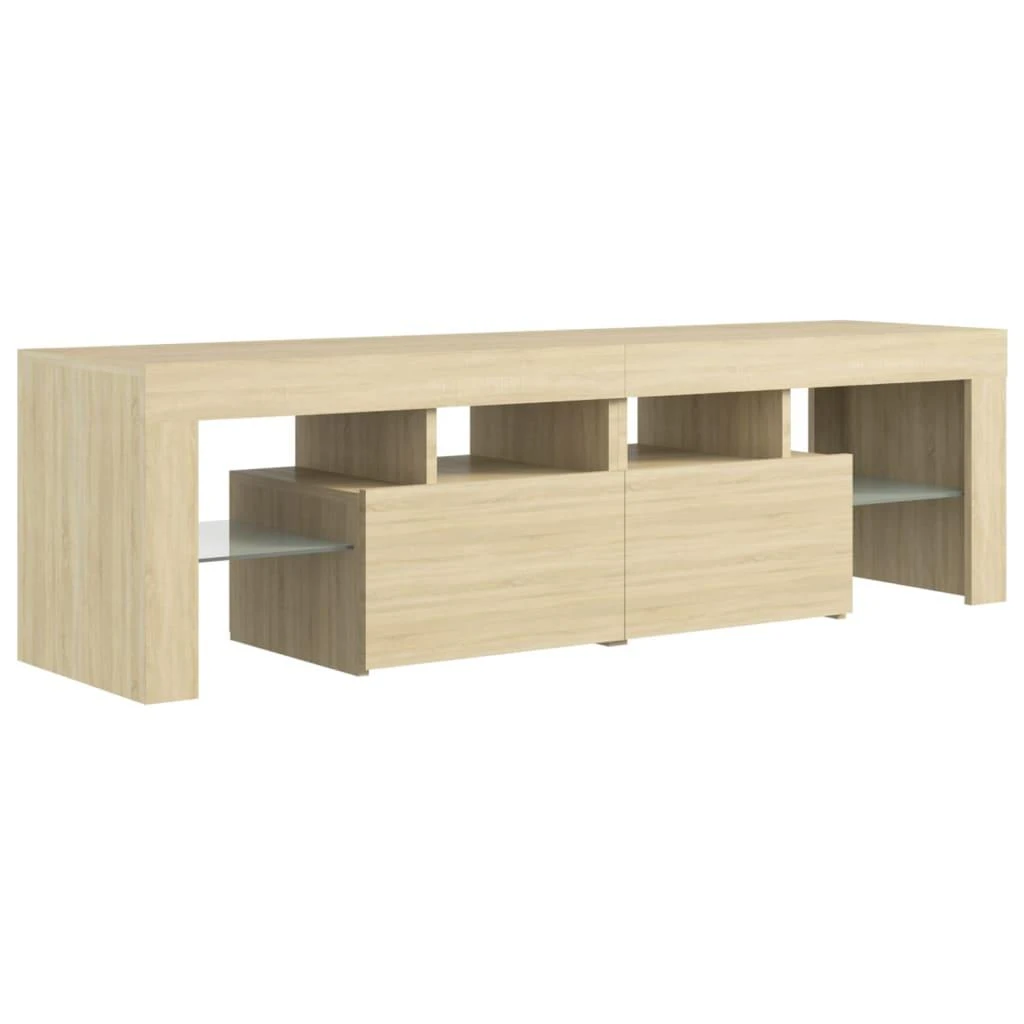 TV staliukas Televizoriaus spintelė su LED, sonoma ąžuolo, 140x36,5x40cm