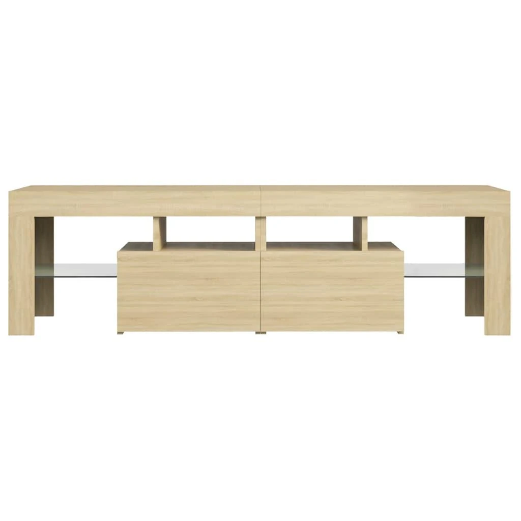 TV staliukas Televizoriaus spintelė su LED, sonoma ąžuolo, 140x36,5x40cm