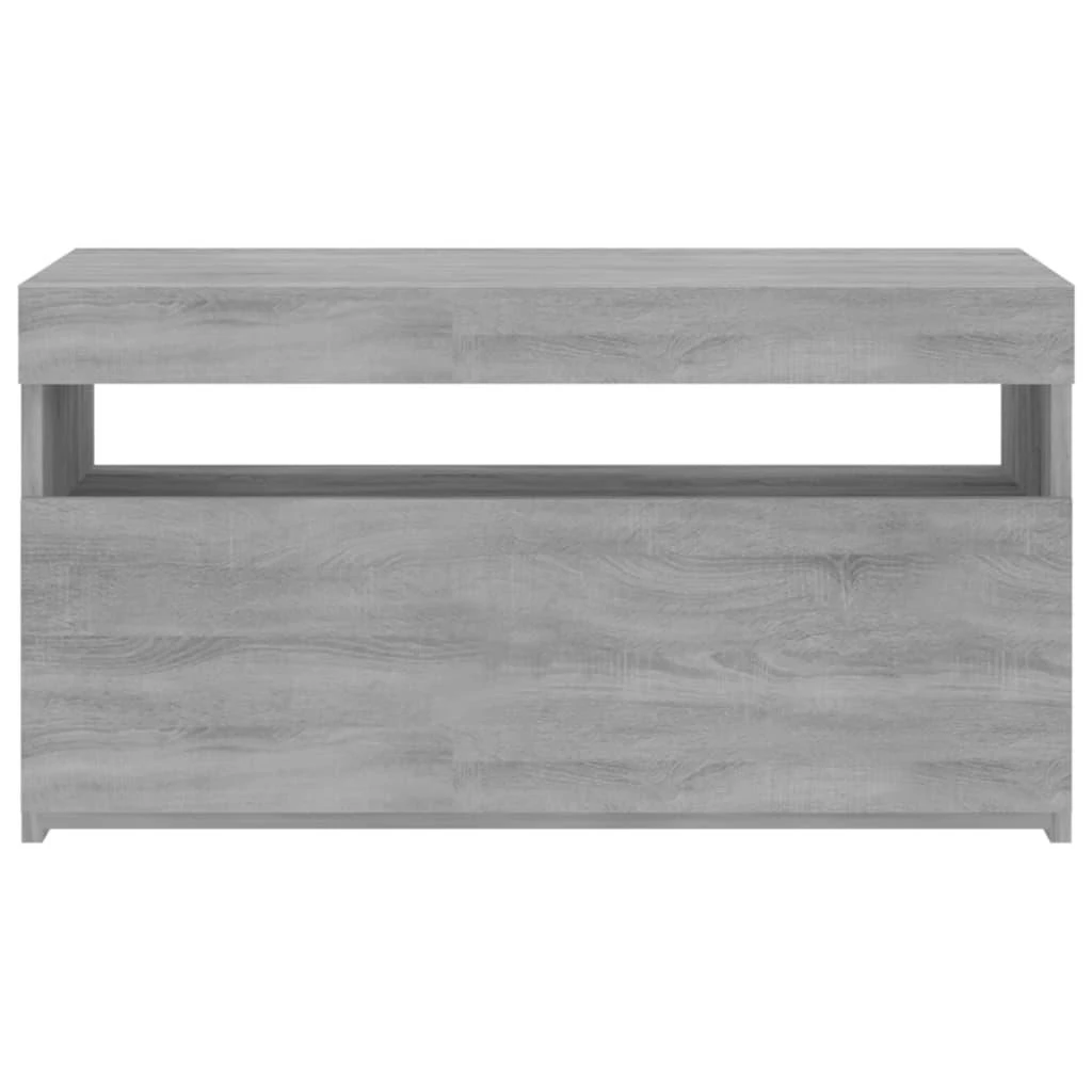 TV staliukas Televizoriaus spintelė su LED apšvietimu, pilka, 75x35x40cm