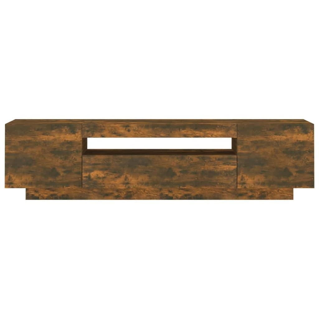 TV staliukas TV spintelė su LED apšvietimu, dūminio ąžuolo, 160x35x40cm