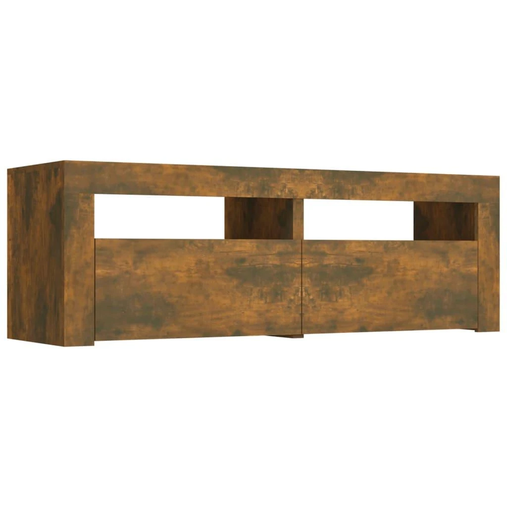 TV staliukas Televizoriaus spintelė su LED, dūminio ąžuolo, 120x35x40cm