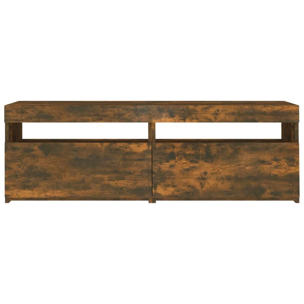TV staliukas Televizoriaus spintelė su LED, dūminio ąžuolo, 120x35x40cm