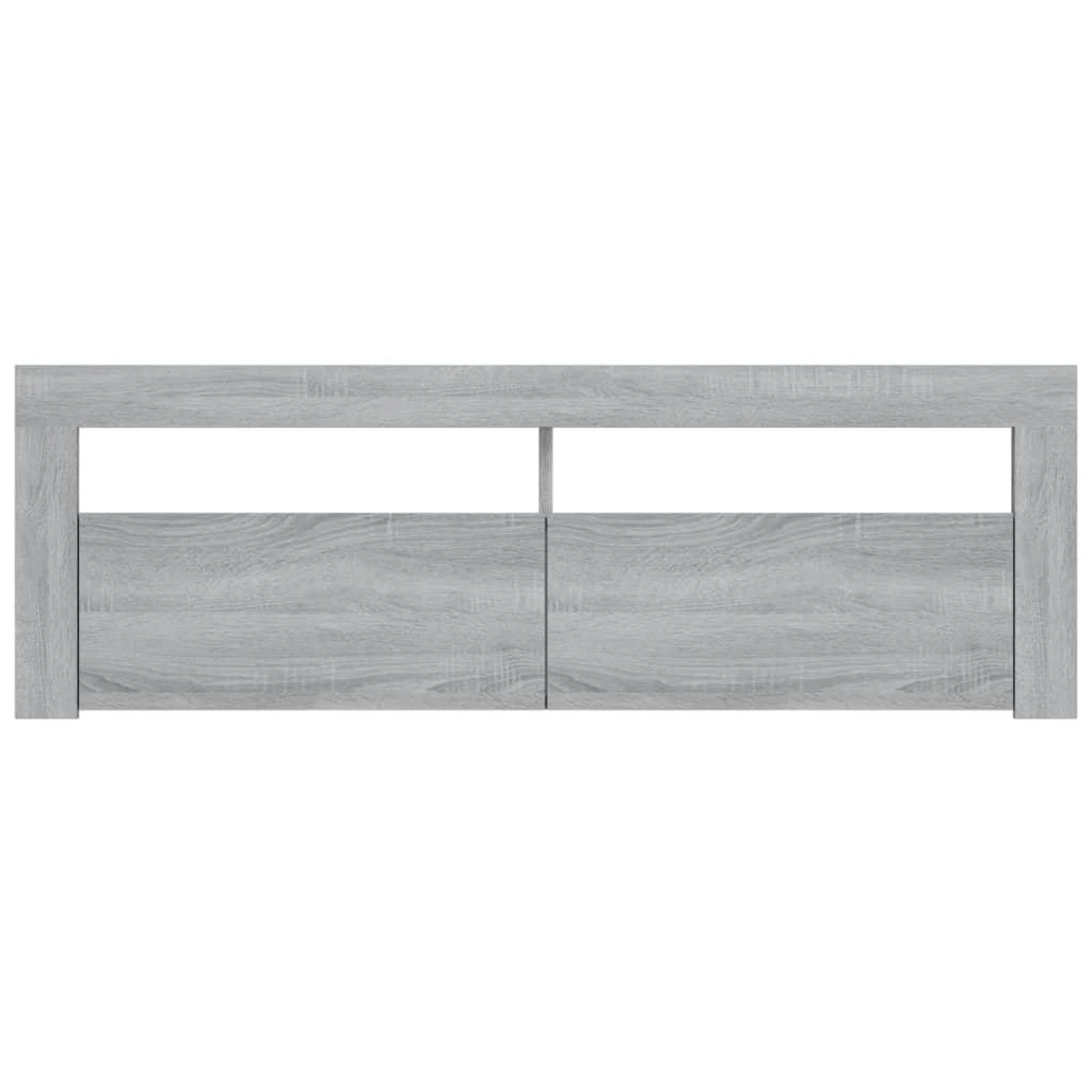 TV staliukas Televizoriaus spintelė su LED, pilka ąžuolo, 120x35x40cm