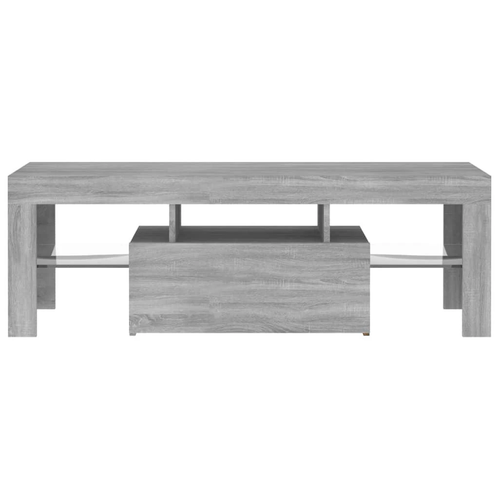 TV staliukas Televizoriaus spintelė su LED, pilka ąžuolo, 120x35x40cm