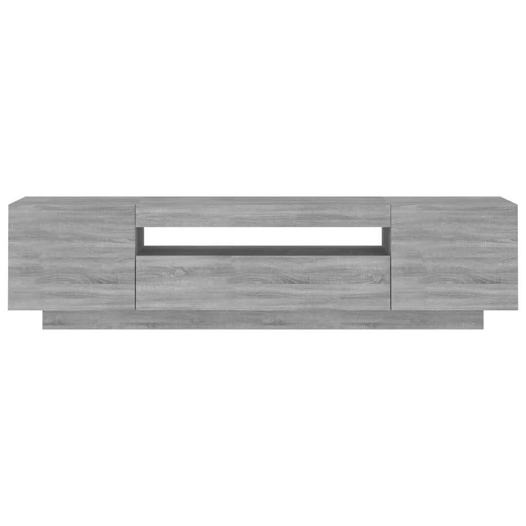TV staliukas Televizoriaus spintelė su LED, pilka ąžuolo, 160x35x40cm