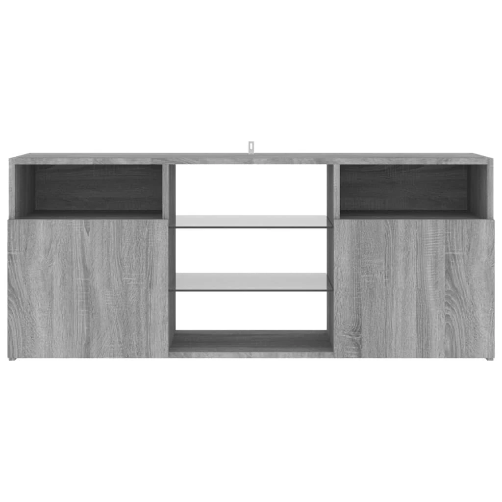 TV staliukas Televizoriaus spintelė su LED, pilka ąžuolo, 120x30x50cm