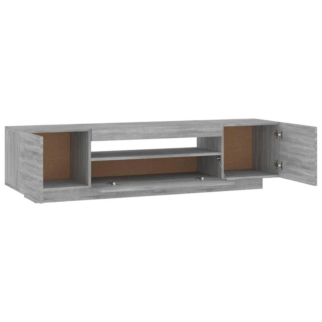 TV staliukas Televizoriaus spintelė su LED, pilka ąžuolo, 160x35x40cm