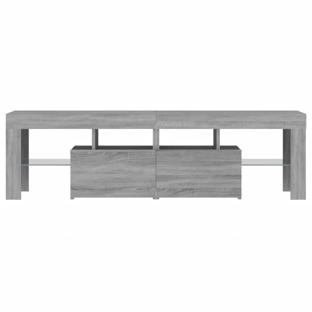 TV staliukas Televizoriaus spintelė su LED, pilka ąžuolo, 140x36,5x40cm