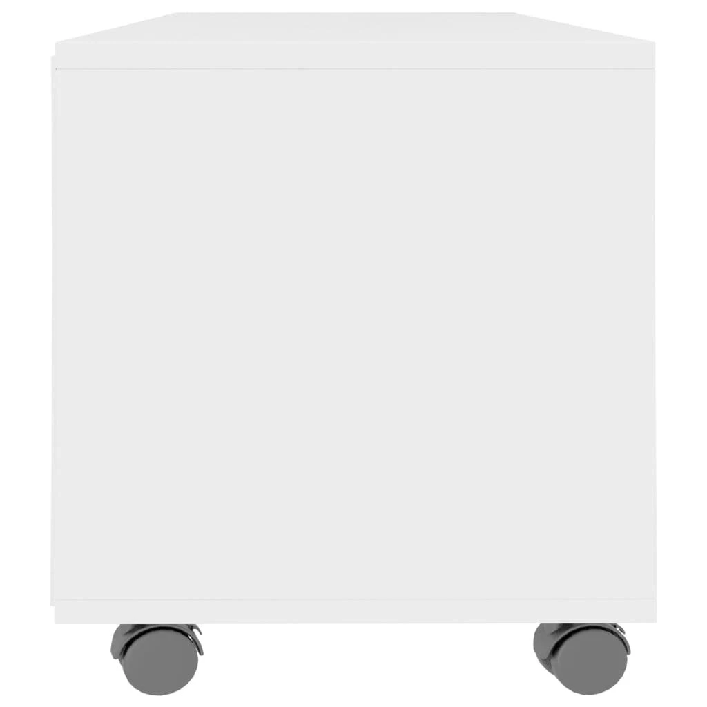 TV spintelė su ratukais, balta, 90x35x35cm, apdirbta mediena