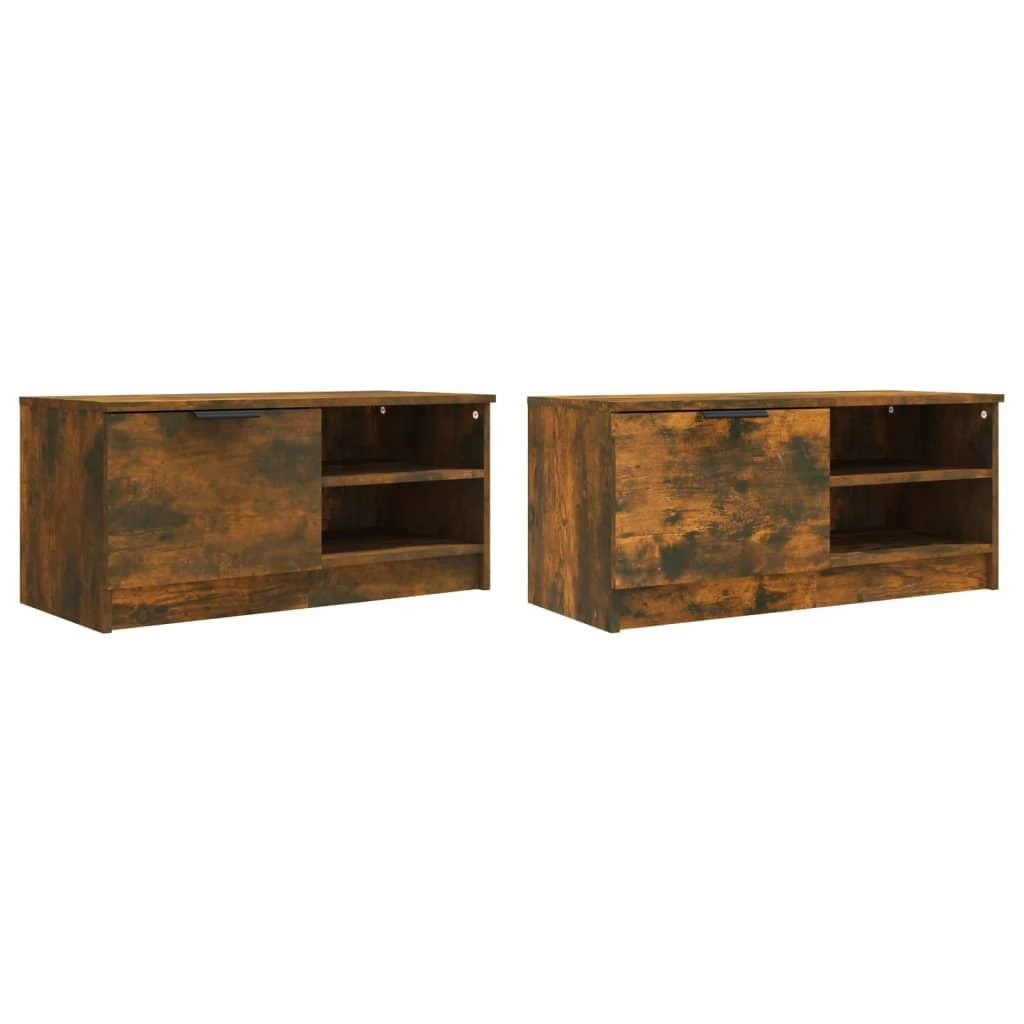 TV staliukas Televizoriaus spintelės, 2vnt., ąžuolo, 80x35x36,5cm, mediena