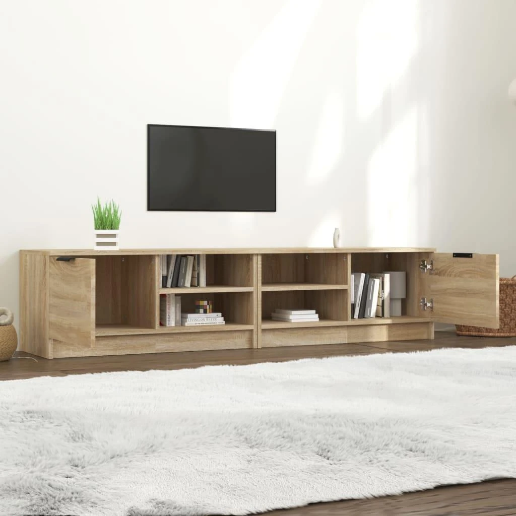 TV staliukas Televizoriaus spintelės, 2vnt., ąžuolo, 80x35x36,5cm, mediena
