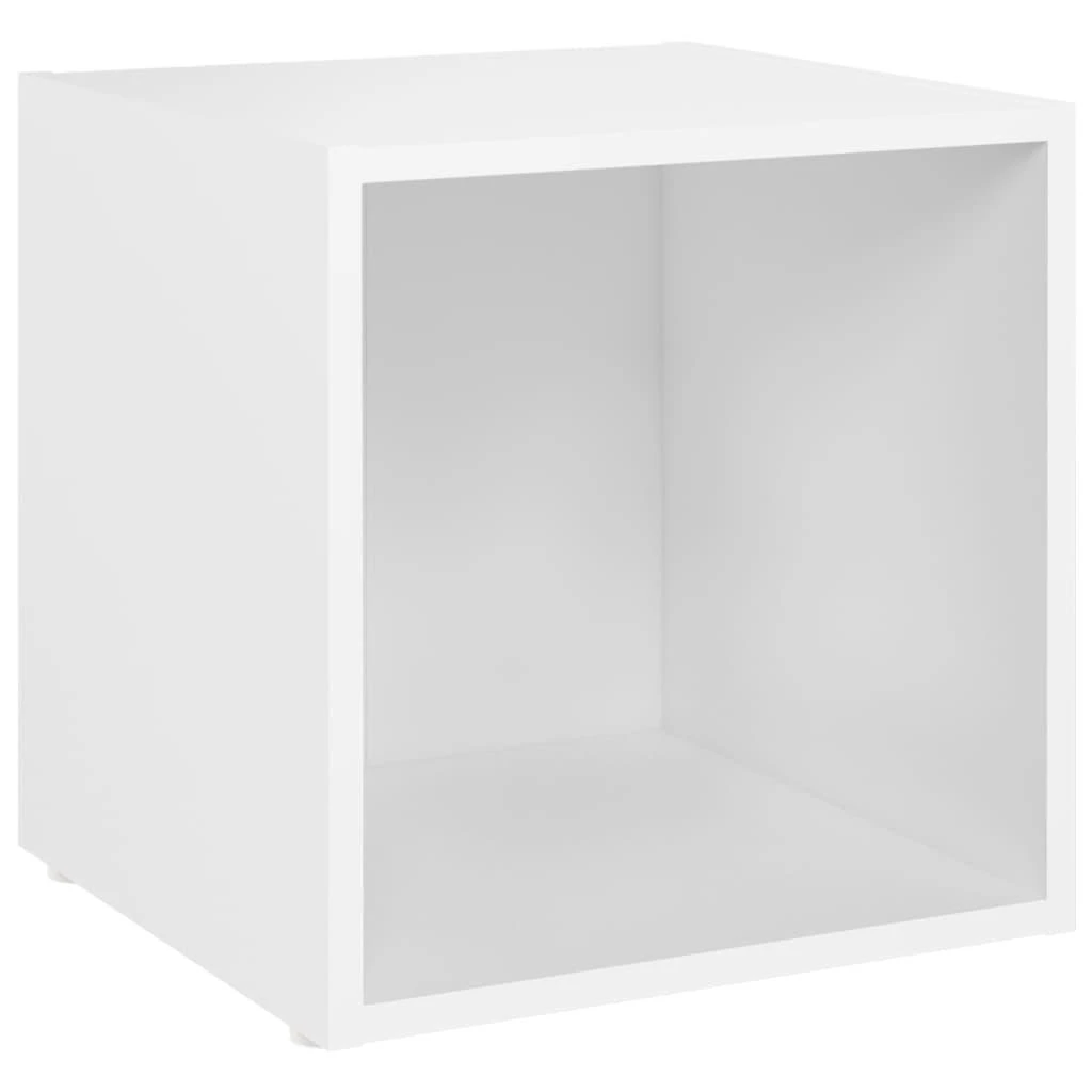 Televizoriaus spintelės, 2vnt., baltos, 37x35x37cm, MDP