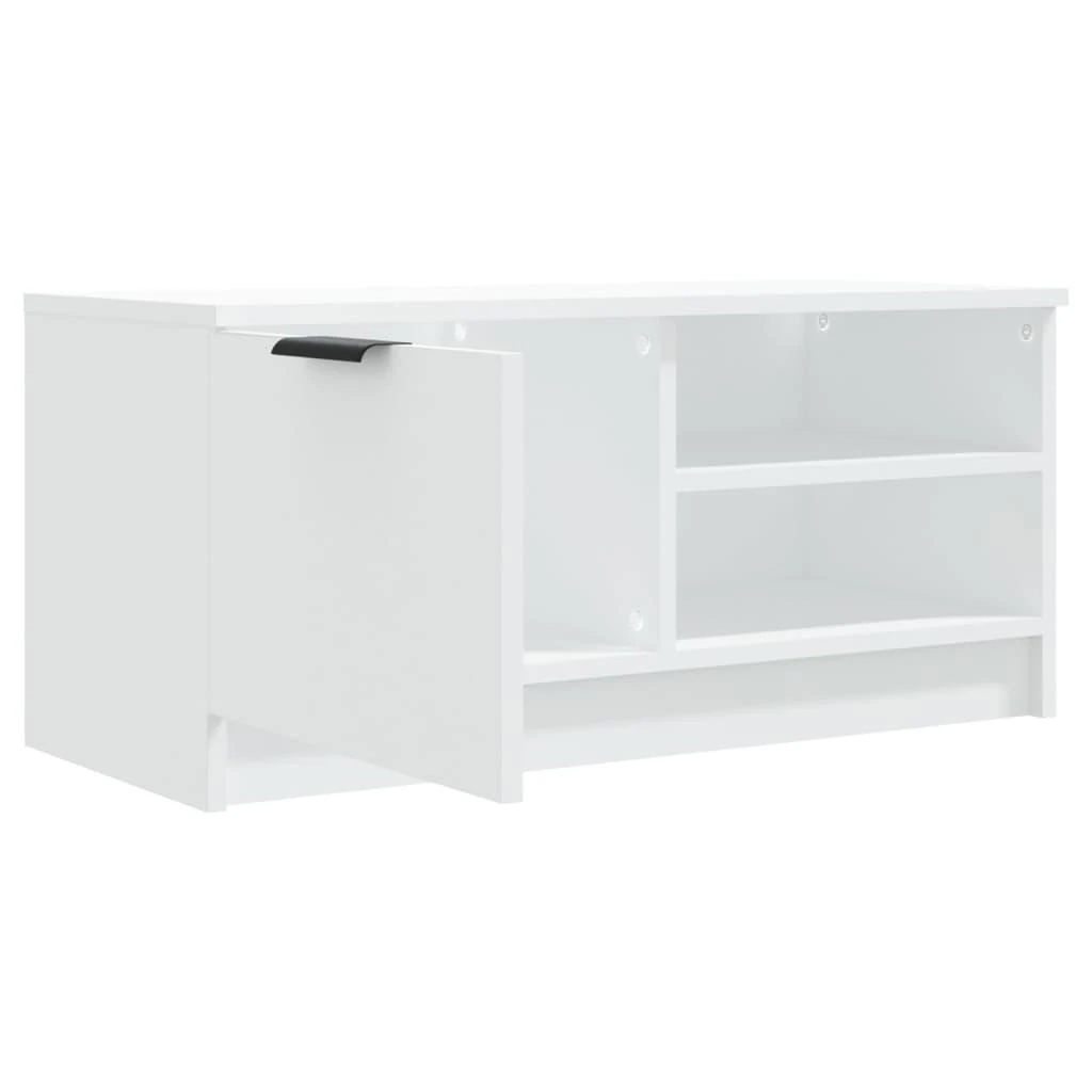 TV staliukas Televizoriaus spintelės, 2vnt., baltos, 80x35x36,5cm, mediena