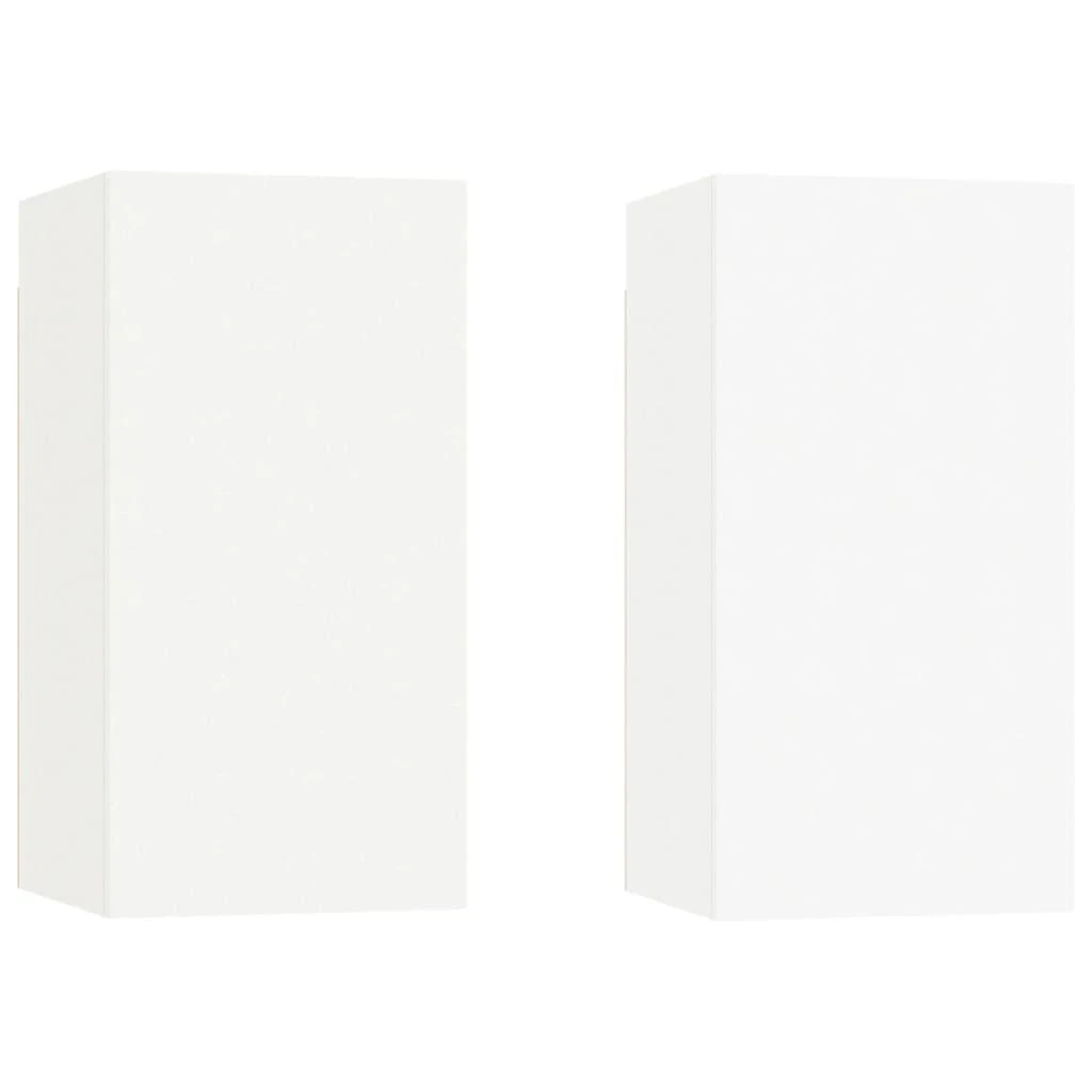 Televizoriaus spintelės, 2vnt., baltos, 30,5x30x60cm, mediena