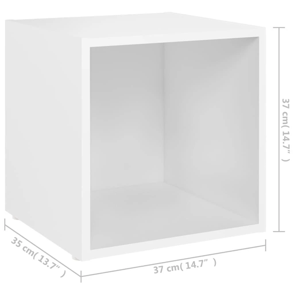 Televizoriaus spintelės, 2vnt., baltos, 37x35x37cm, MDP