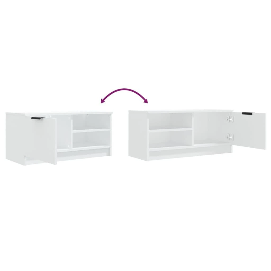 TV staliukas Televizoriaus spintelės, 2vnt., baltos, 80x35x36,5cm, mediena