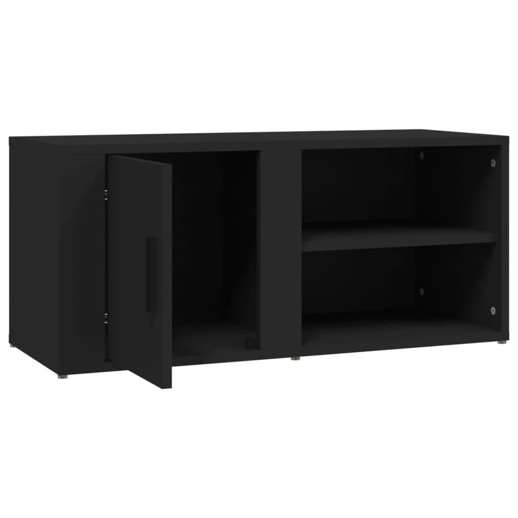TV staliukas Televizoriaus spintelės, 2vnt., juodos, 80x31,5x36cm, mediena
