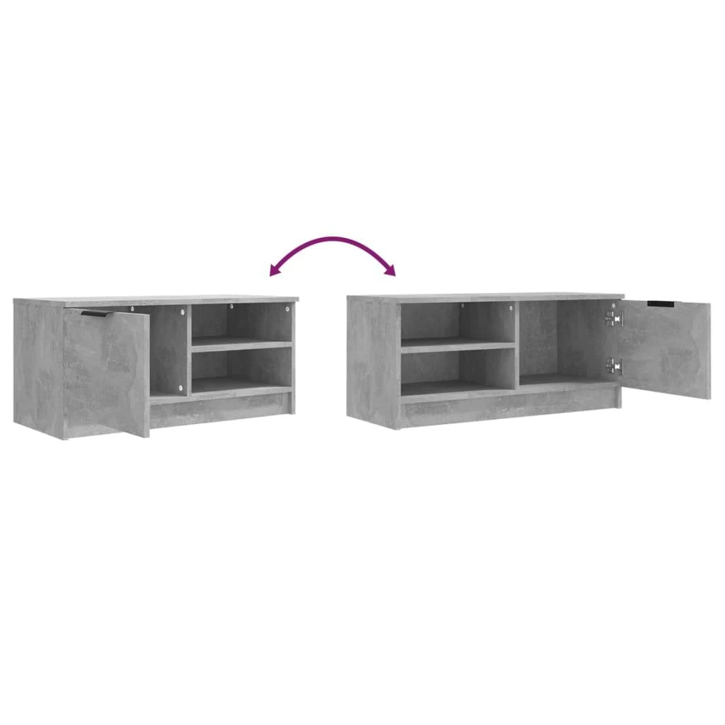 TV staliukas Televizoriaus spintelės, 2vnt., pilkos, 80x35x36,5cm, mediena