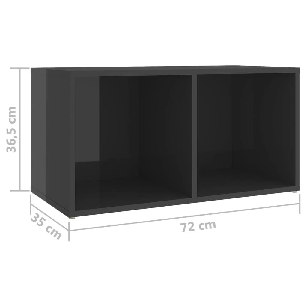 Televizoriaus spintelės, 2vnt., pilkos, 72x35x36,5cm, mediena
