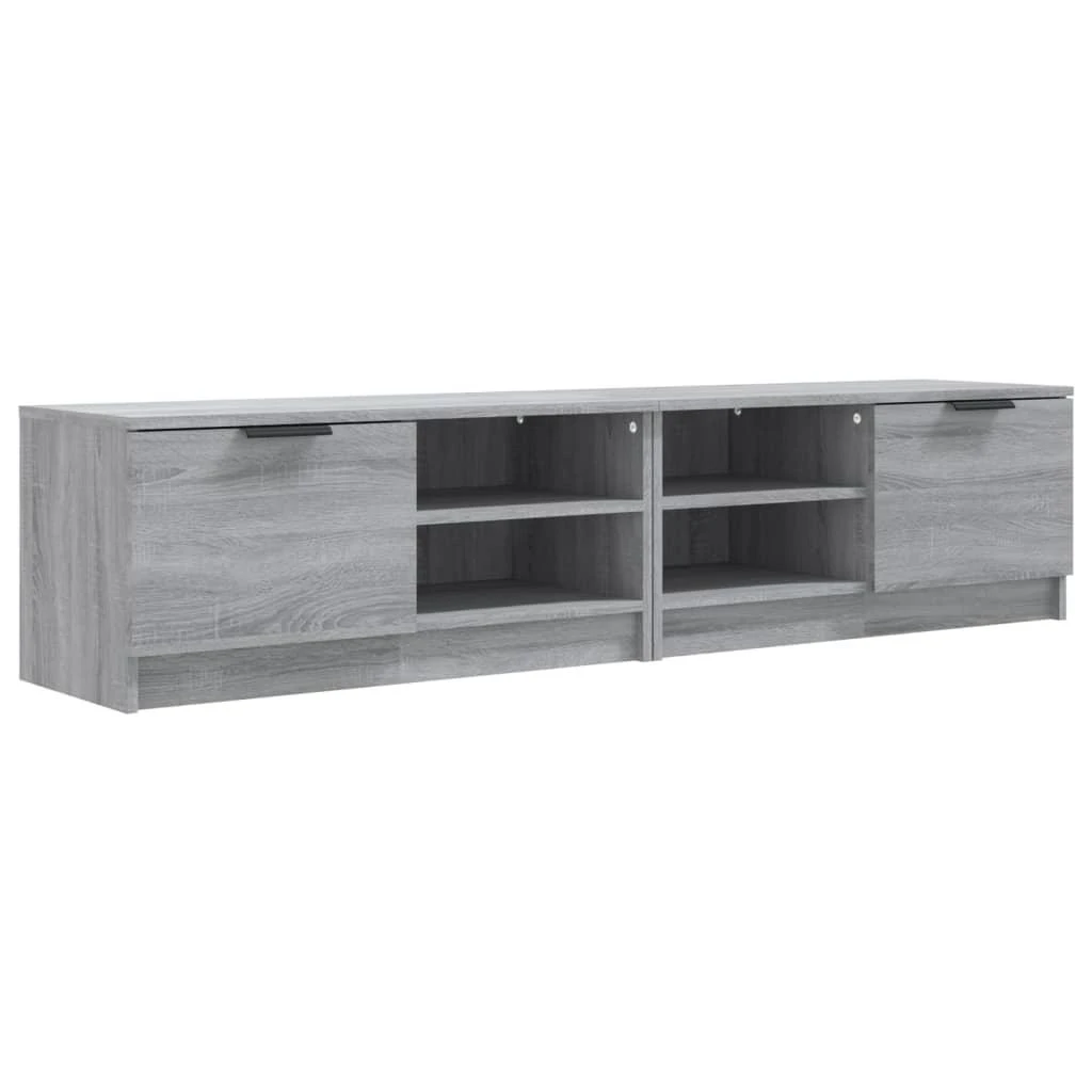 TV staliukas Televizoriaus spintelės, 2vnt., pilkos, 80x35x36,5cm, mediena