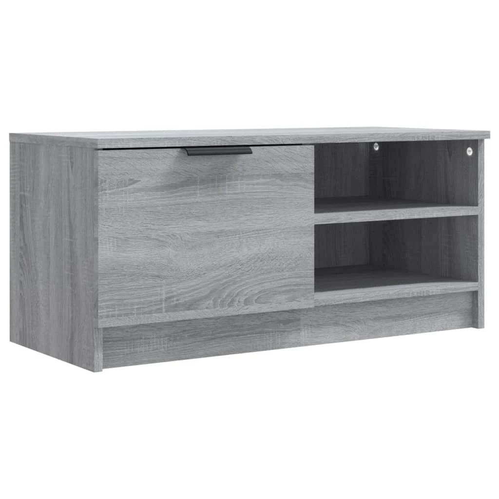 TV staliukas Televizoriaus spintelės, 2vnt., pilkos, 80x35x36,5cm, mediena