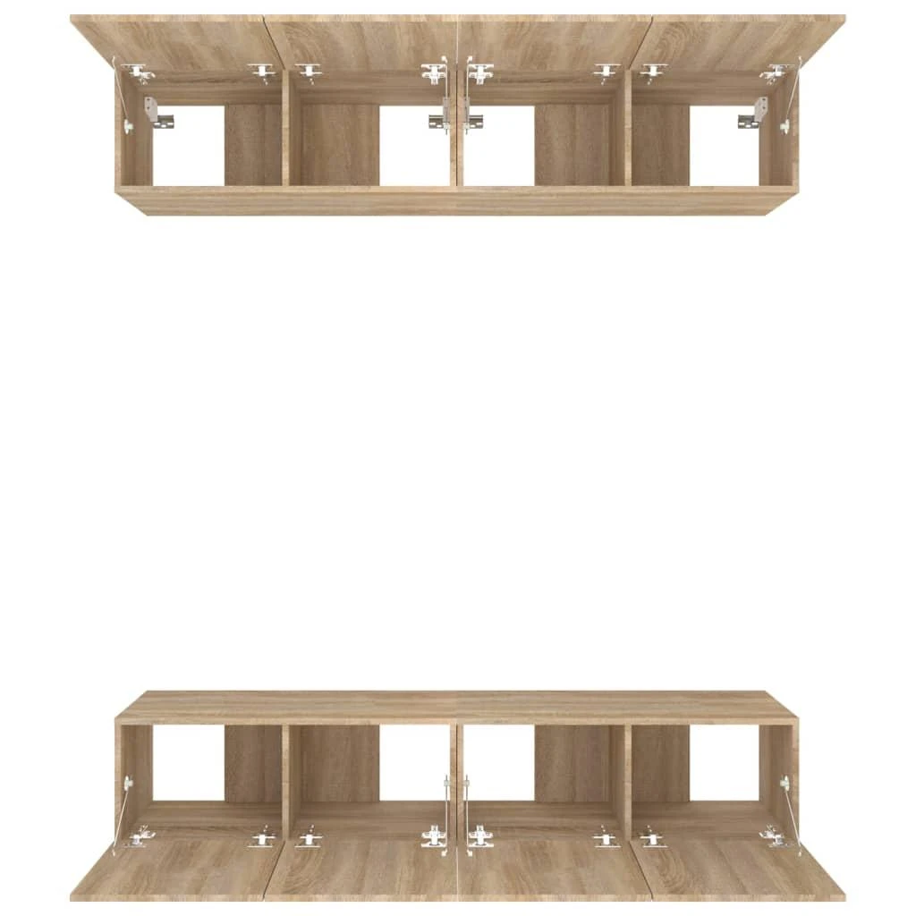 TV staliukas Televizoriaus spintelės, 4vnt., ąžuolo, 80x30x30cm, mediena