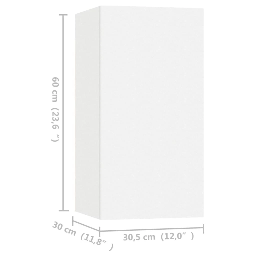 TV staliukas Televizoriaus spintelės, 4vnt., baltos, 30,5x30x60cm, mediena