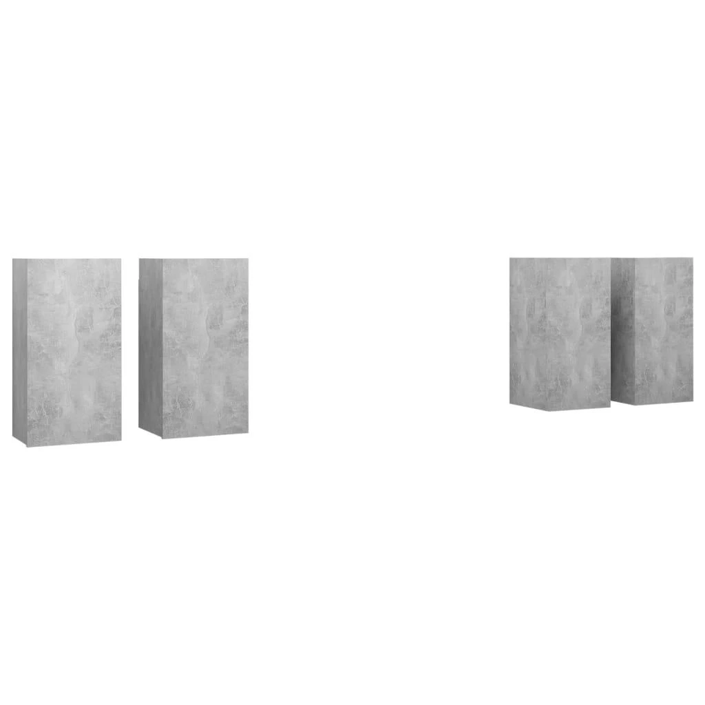 Televizoriaus spintelės, 4vnt., pilkos, 30,5x30x60cm, MDP